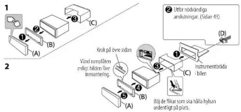 JVC KD-DB622BT - Montering av bilstereon (utan monteringskassett) - 3