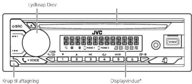 JVC KD-DB622BT - Frontplade - 1