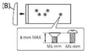 (B) 8 mm MAX. M5 mm M5 mm