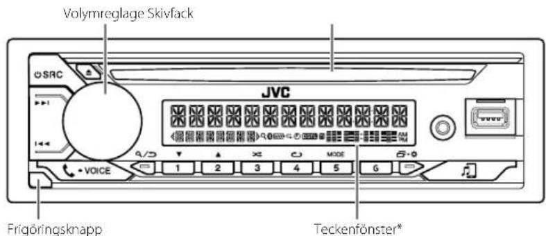 Volymreglage Skivfack JVC FRIGÖRINGSKNAPP Teckenfönster*