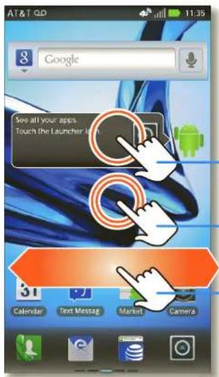 MOTOROLA Atrix 2 - Quick Start: Touchscreen - 1