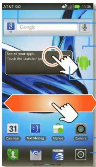MOTOROLA Atrix 2 - Quick Start: Home Screen - 1