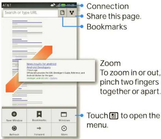 MOTOROLA Atrix 2 - Quick Start: Browser - 1