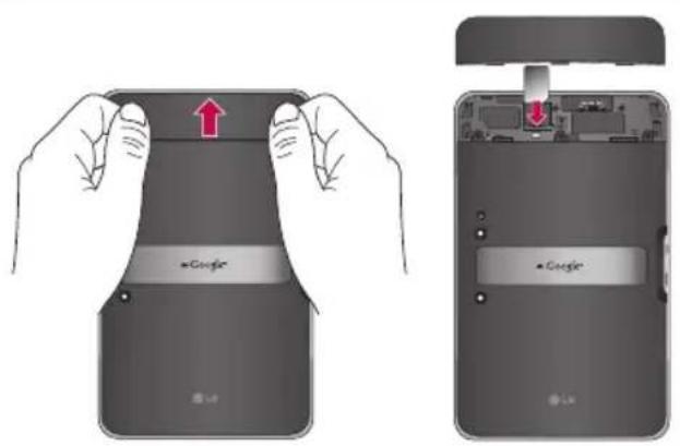LG Optimus Pad - Så här sätter du i SIM-kortet: - 1
