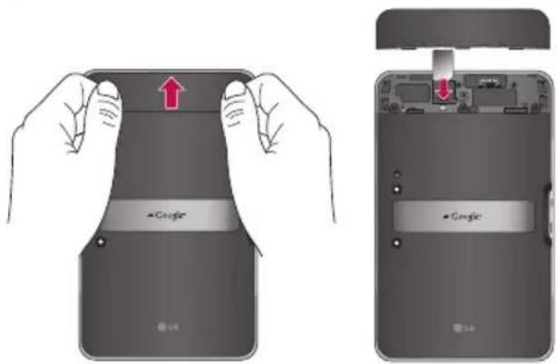LG Optimus Pad - Sådan isættes SIM-kortet: - 1