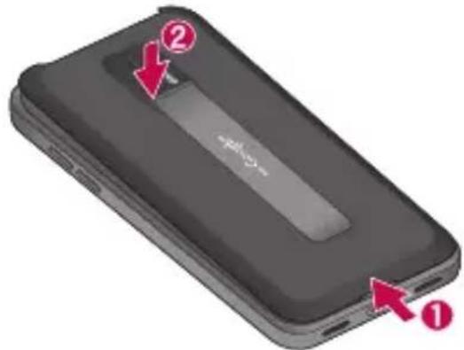 LG Optimus 2X - Installation af SIM-kortet og batteriet - 3
