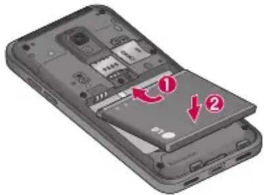 LG Optimus 2X - Installation af SIM-kortet og batteriet - 2