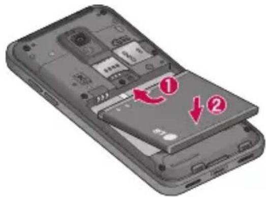 LG Optimus 2X - Sätta i SIM-kortet och batteriet - 3