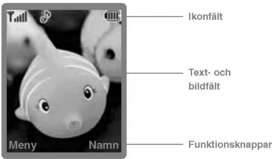 Ikonfält Text- och bildfält Funktionsknappar Meny Namn