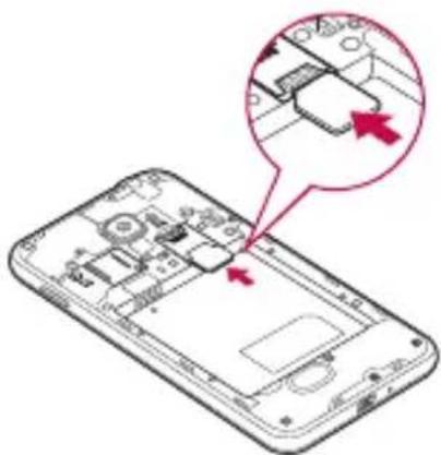 LG Optimus F5 - Sätta i Micro-SIM-kortet och batteriet - 2