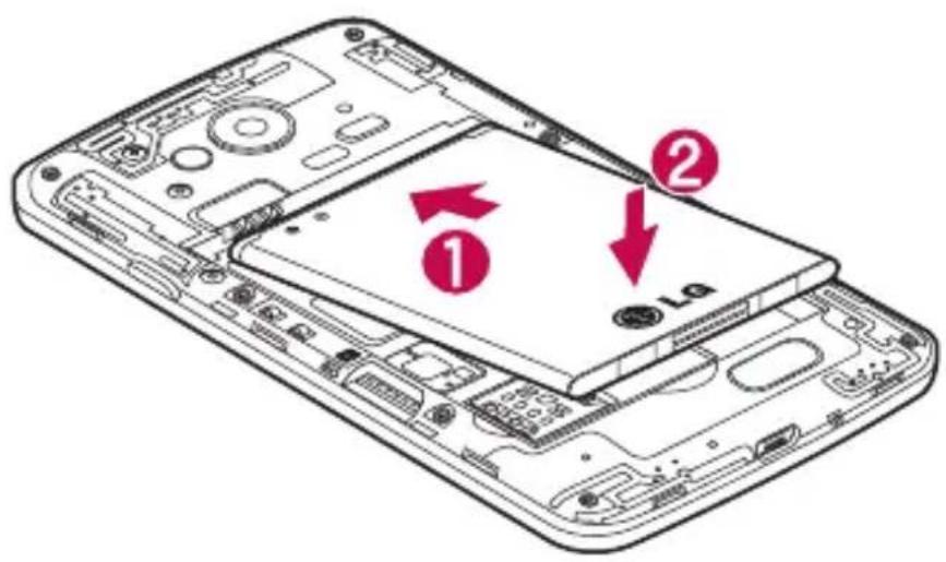 LG G3 Stylus - Installation af SIM-kortet og batteriet - 2