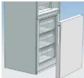 CANDY CMNR 6184WWIFI - Desmontaje de la puerta del refrigerador - 6