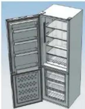 CANDY CMNR 6184WWIFI - Montaggio delle porte del frigorifero e del freezer sul lato opposto - 5