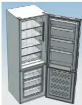 CANDY CMNR 6184WWIFI - Montaggio delle porte del frigorifero e del freezer sul lato opposto - 6