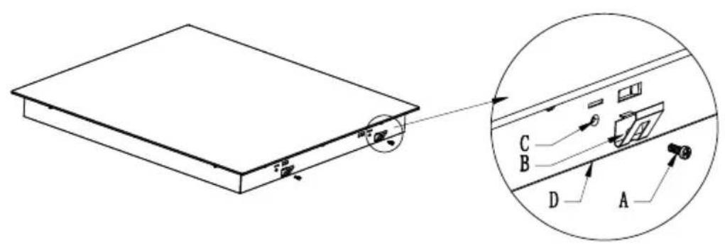 CANDY CI642CTT - Ajuste de la posición de las abrazaderas - 1