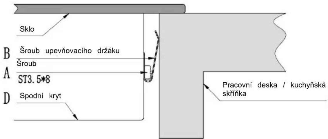 CANDY CI642CTT - Seřízení polohy držáku - 2