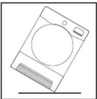 Line drawing of a washing machine with a circular vent and side panel (no text or symbols)