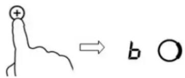 + → b O