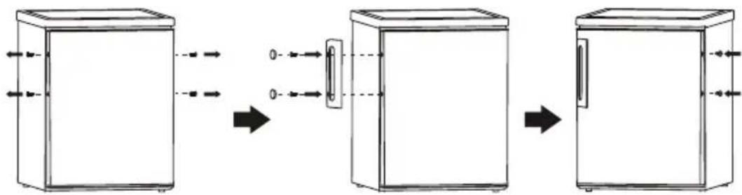 CANDY CHTZ552BK - Posez la poignée de porte - 1