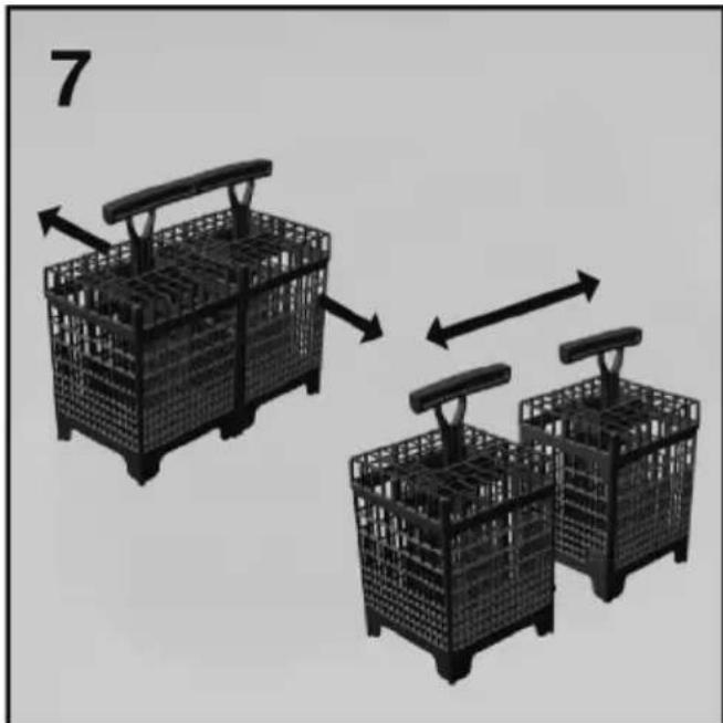 CANDY CDI 2LS36/T - Bestikkurv (fig. 7) - 1