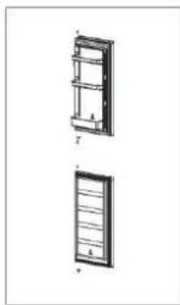 CANDY CVBNM 6182WP/S - Reversing the Door Swing - 6