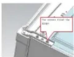 The screws filled the hinge