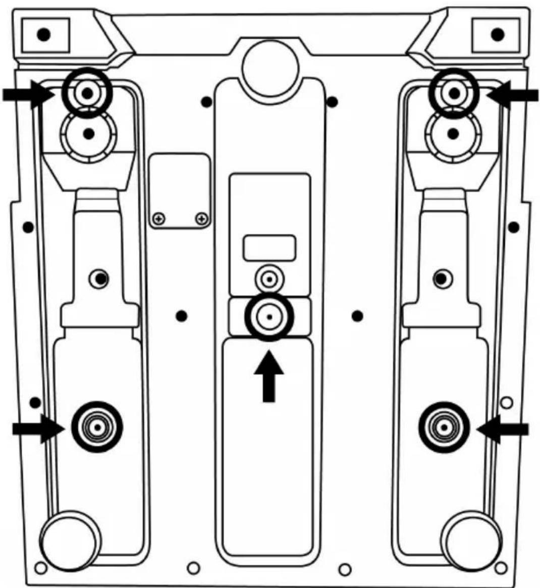 THRUSTMASTER T-LCM Pedals - ATTACHING THE PEDAL SET TO A SUPPORT OR COCKPIT - 2