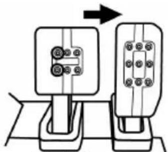 THRUSTMASTER T-LCM Pedals - Regulacja odległości między trzema pedałami - 2