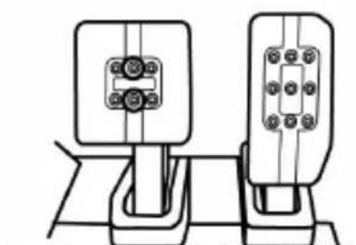THRUSTMASTER T-LCM Pedals - Regolare la distanza fra i tre pedali - 2