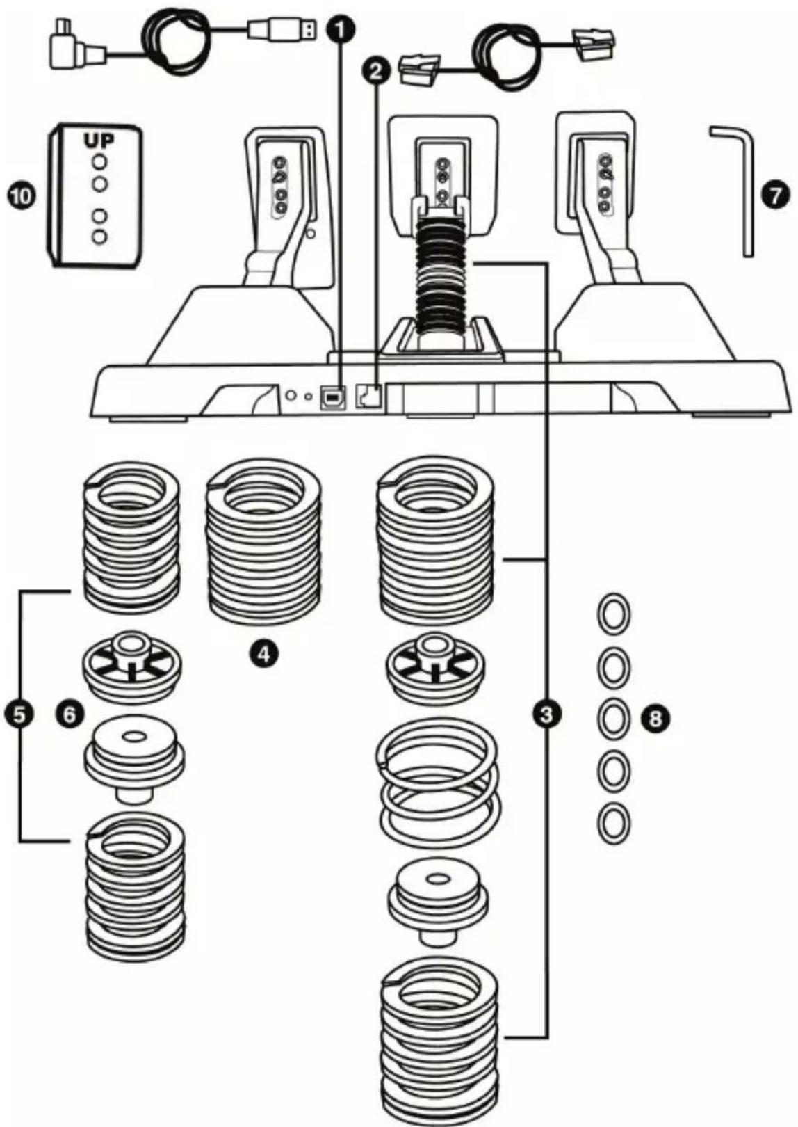 THRUSTMASTER T-LCM Pedals - TECHNISCHE KENMERKEN - 1
