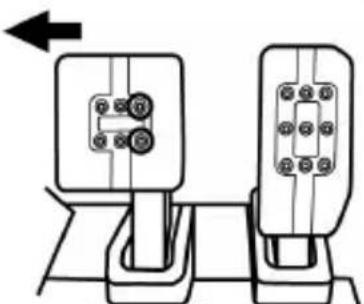 THRUSTMASTER T-LCM Pedals - Ajuster l'ÉCARTEMENT des trois pédales - 1