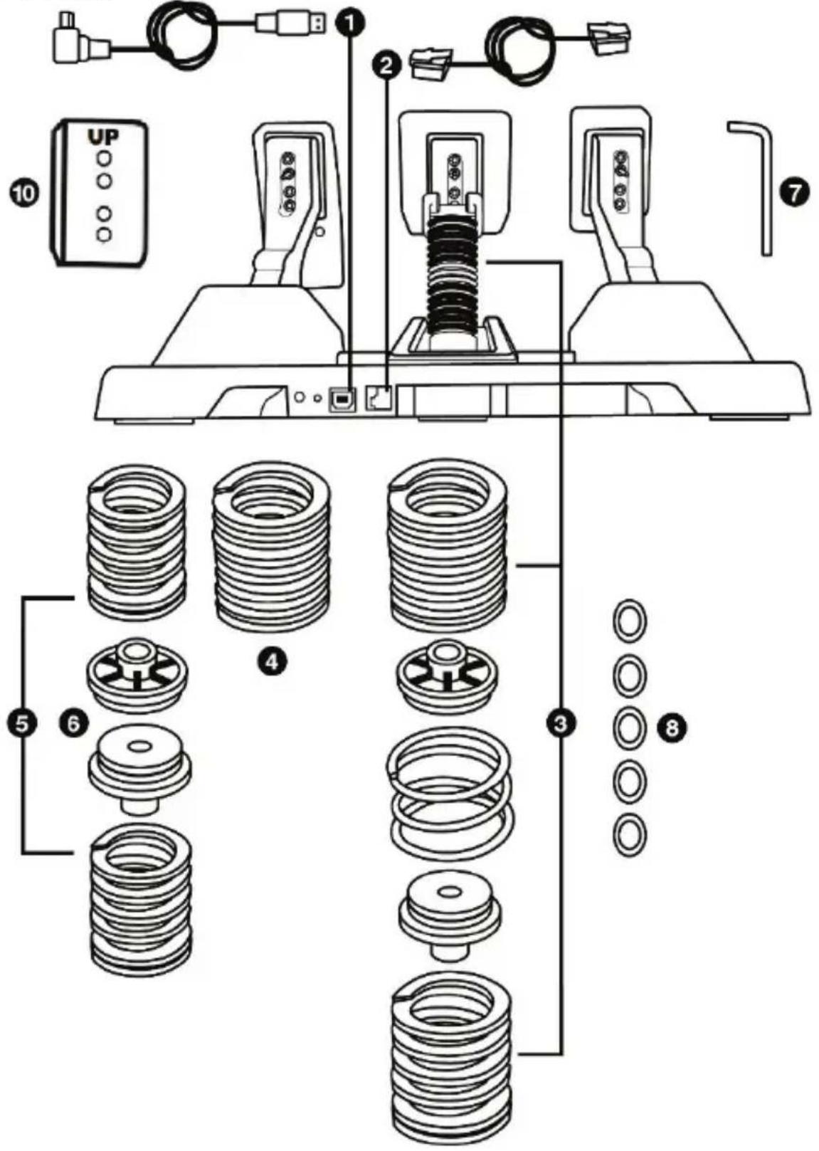 Technical diagram of a mechanical assembly with numbered components and exploded view of internal gears and washers.
