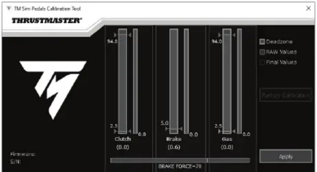 THRUSTMASTER T-LCM Pedals - Download and install the calibration software: - 1