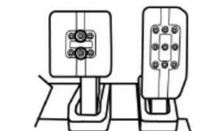 THRUSTMASTER T-LCM Pedals - Fém pedálkar 4 lyukkal - 1