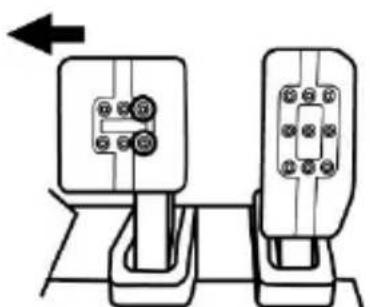 THRUSTMASTER T-LCM Pedals - Üç pedalın ara boşluğunu ayarlama - 1