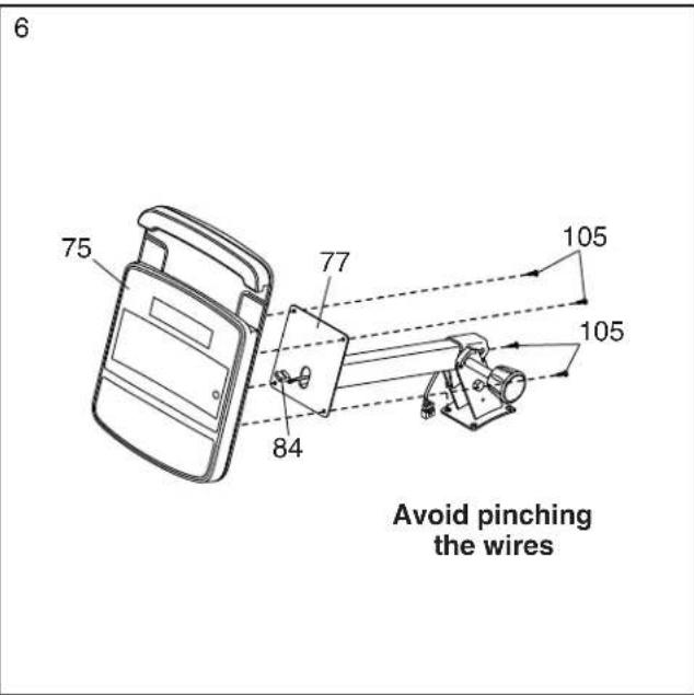 6 75 77 84 105 105 Avoid pinching the wires