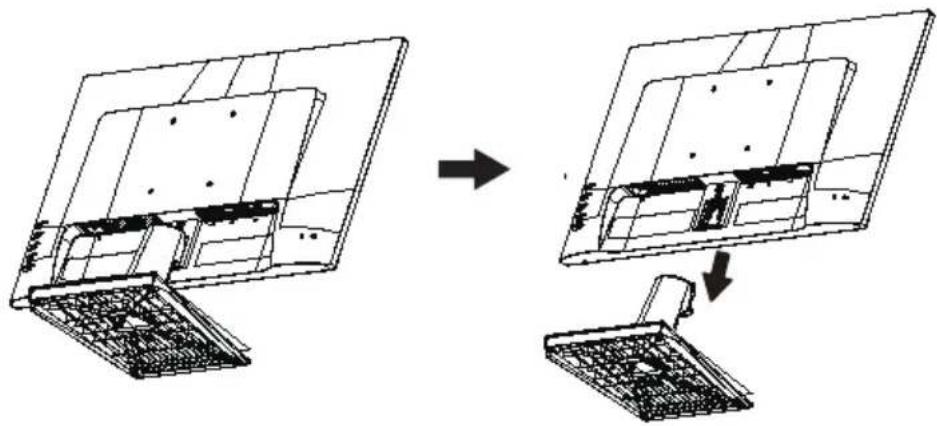 ASUS VA24EHL - Sådan aftages arm/stander - 2