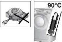 HOOVER VHD 8123 D07S - WARNING: DURING THE WASHING CYCLE, THE WATER CAN REACH A TEMPERATURE OF 90°C. - 5