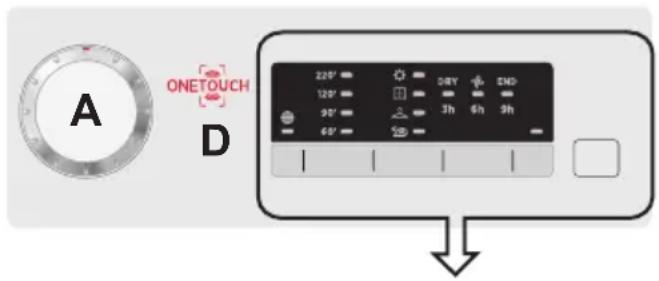 A ONETOUCH D 220' 120' 90' 60' 300' 3h 6h 9h 300' 3h 6h 9h
