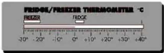 FRIDOL/FREEZER THERMOQUIFER -C FREEZER FRIDGE -30° -20° -10° 0° +10° +20° +30° +40°
