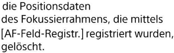 SONY Alpha A7S III - Registerkarte AF(Fokus) - 19