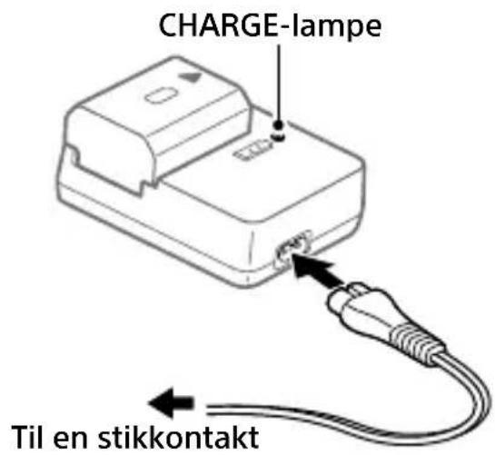 SONY Alpha A7S III - Tilslut batteriladeren til en stikkontakt vha. netledningen (medfølger). - 1