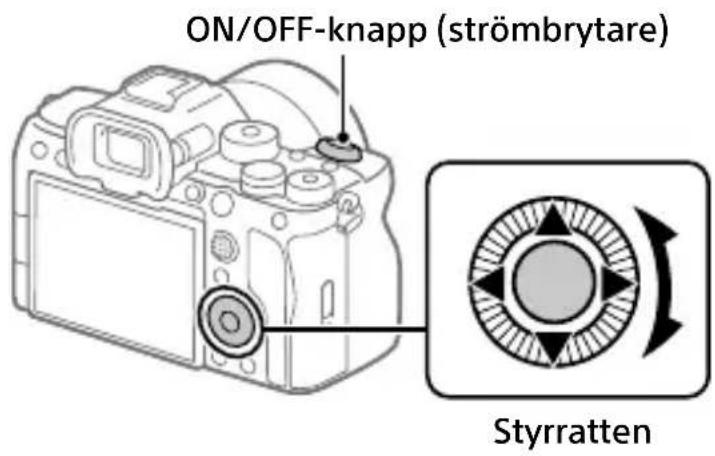 ON/OFF-knapp (strömbrytare) Styrratten