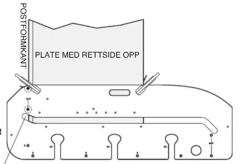 POSTFORMKANT PLATE MED RETTSIDE OPP