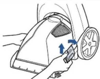 Illustration of a hand using a tool to adjust or install a car wheel (no text or symbols visible)