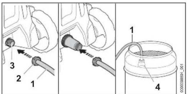 STIHL RE 90 - Podłączanie filtra wody - 2