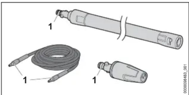 STIHL RE 90 - Smörj in tätningarna med fett - 1