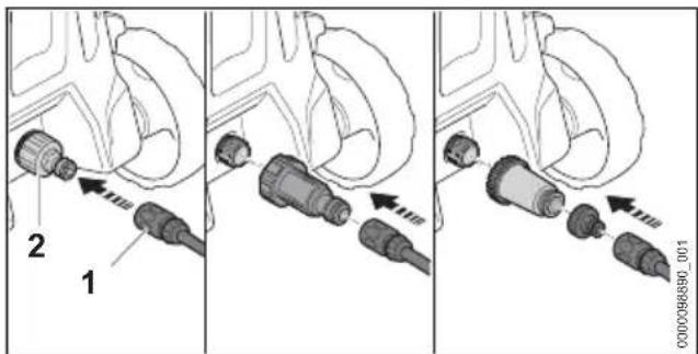 STIHL RE 90 - Свързване на водоструйката към водопроводната мрежа - 2