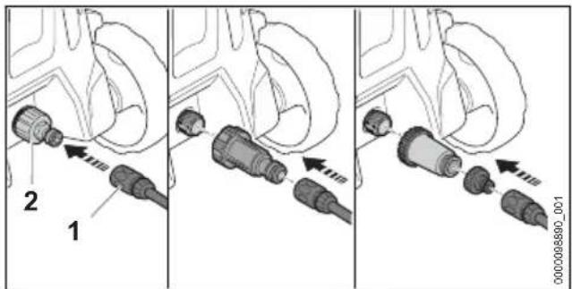 STIHL RE 90 - Vesiletkun liittäminen - 1