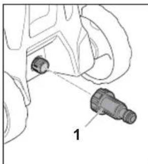 STIHL RE 90 - Wasserfilter anschließen - 1